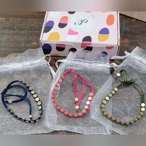 Set of 3 Pull-Cord Adjustable Plunder Bracelets